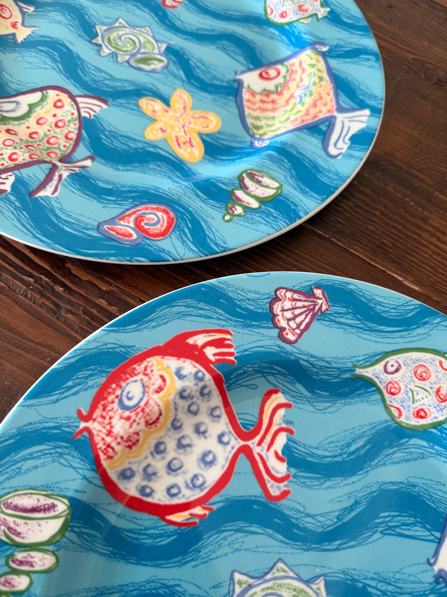 Churchill pottery 'sea and sand' plates