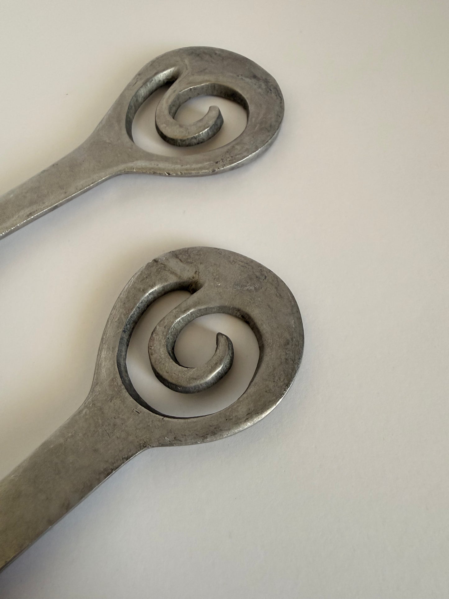 Cast Aluminium 90s Vintage salad servers