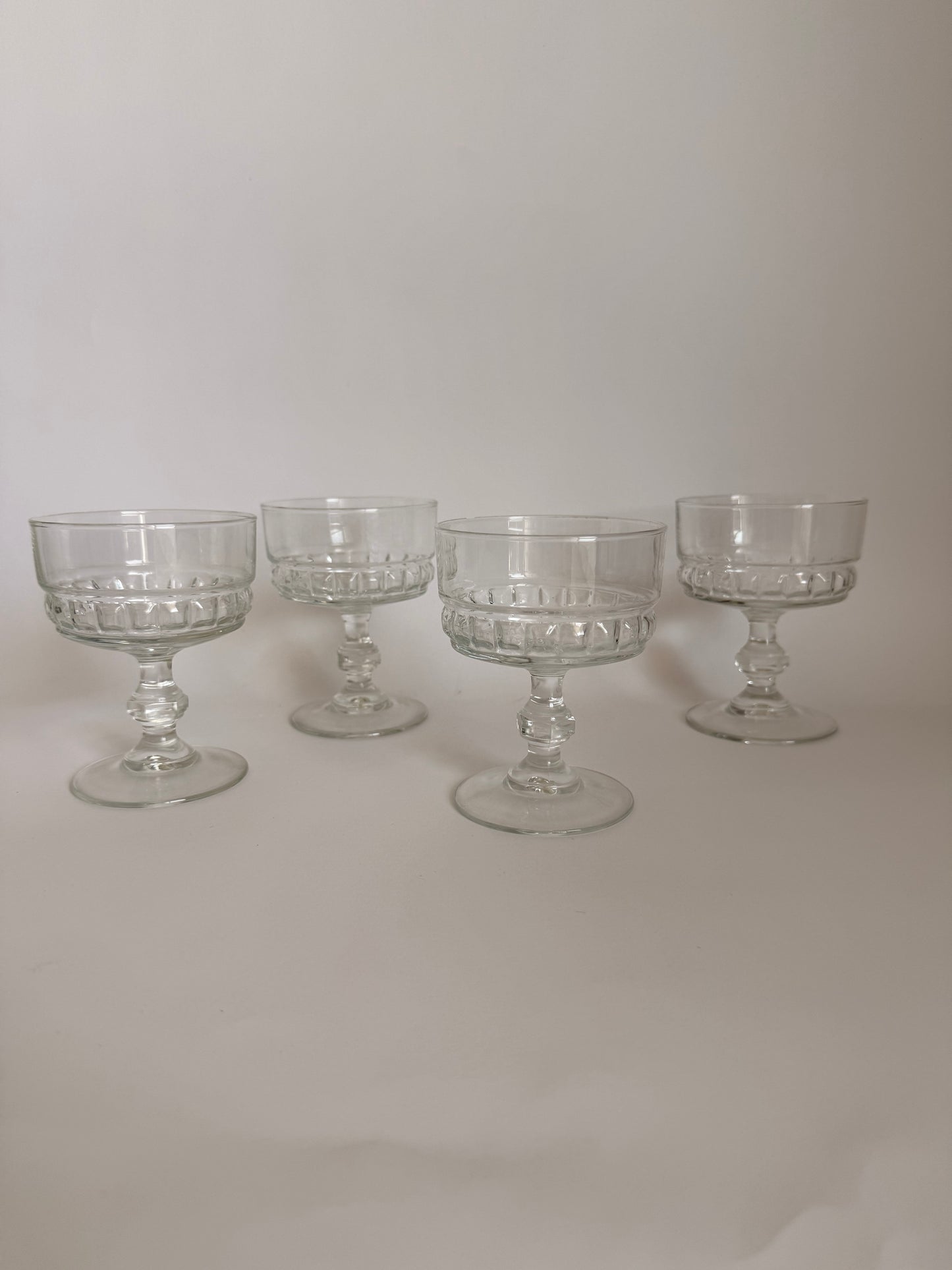 70's glass dishes set of 4