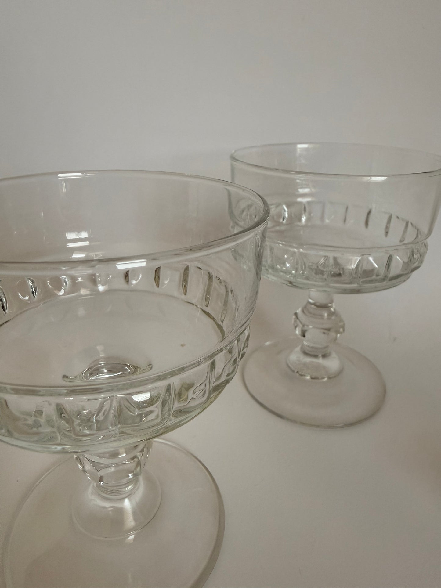 70's glass dishes set of 4