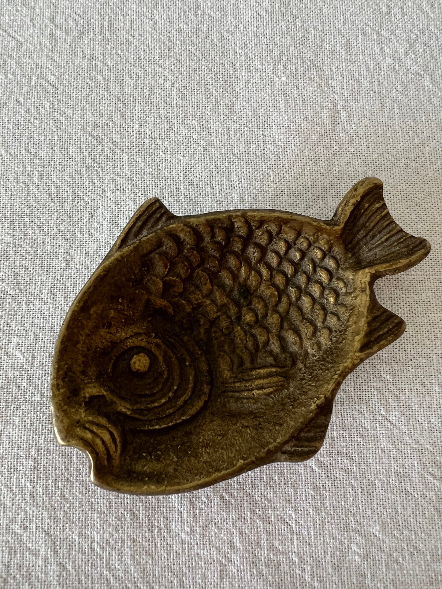 Brass fish trinket dish