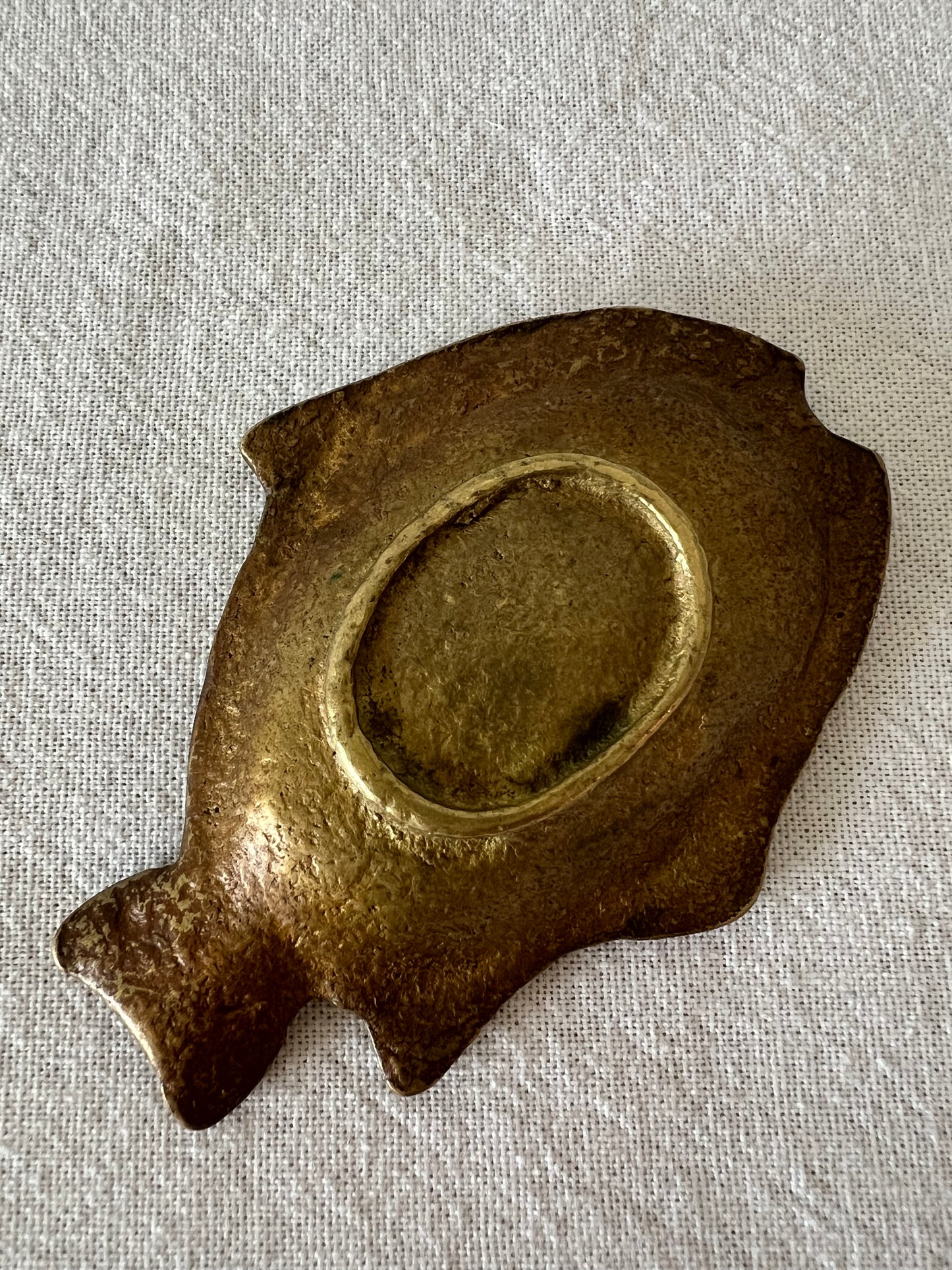 Brass fish trinket dish
