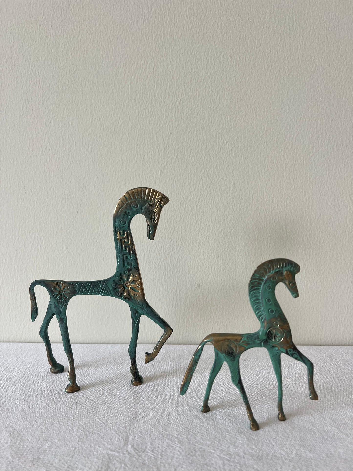 Fredric Weinberg style brass horses