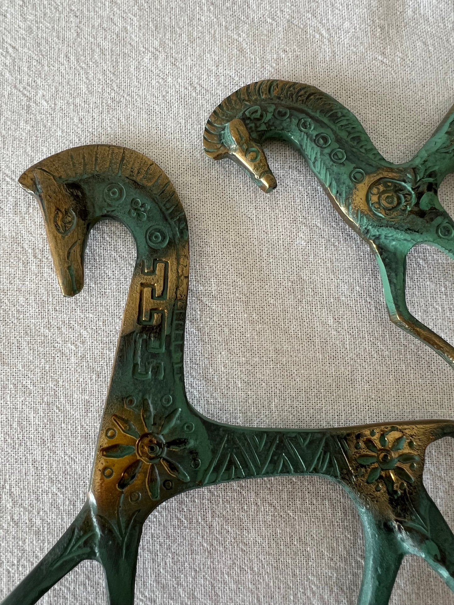Fredric Weinberg style brass horses