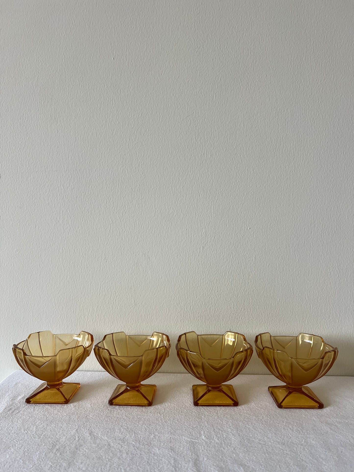 Glass dessert dishes