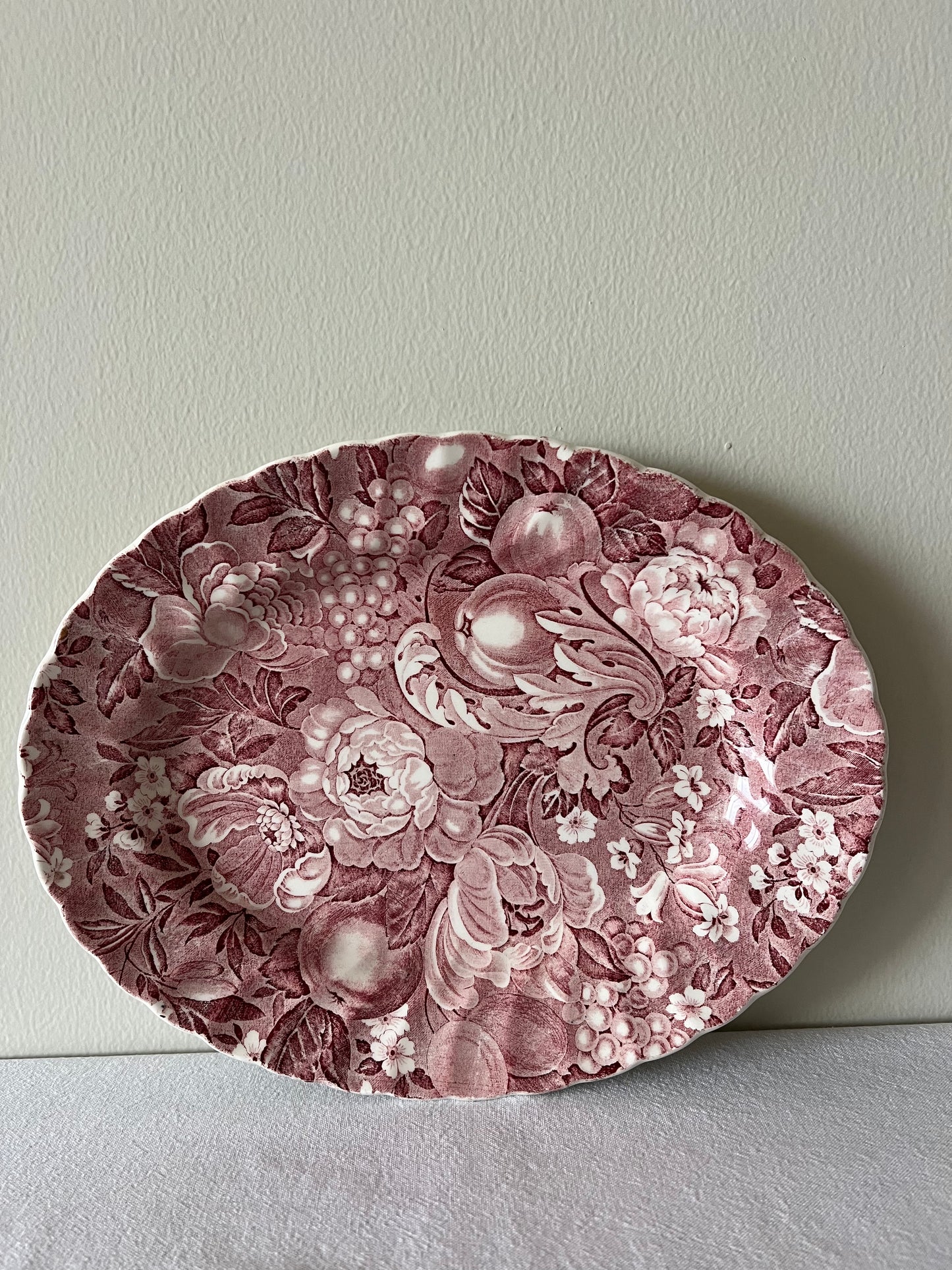 Floral serving dish