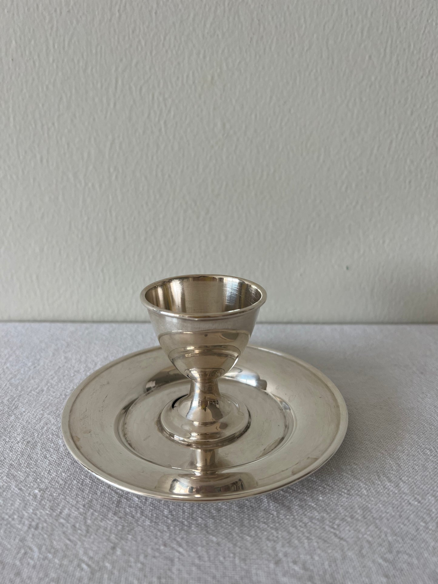 Silver plated egg cup