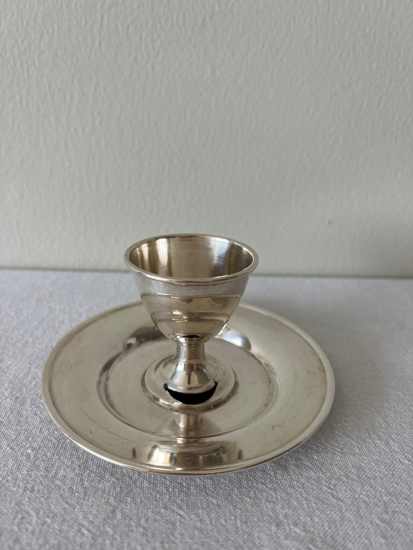 Silver plated egg cup