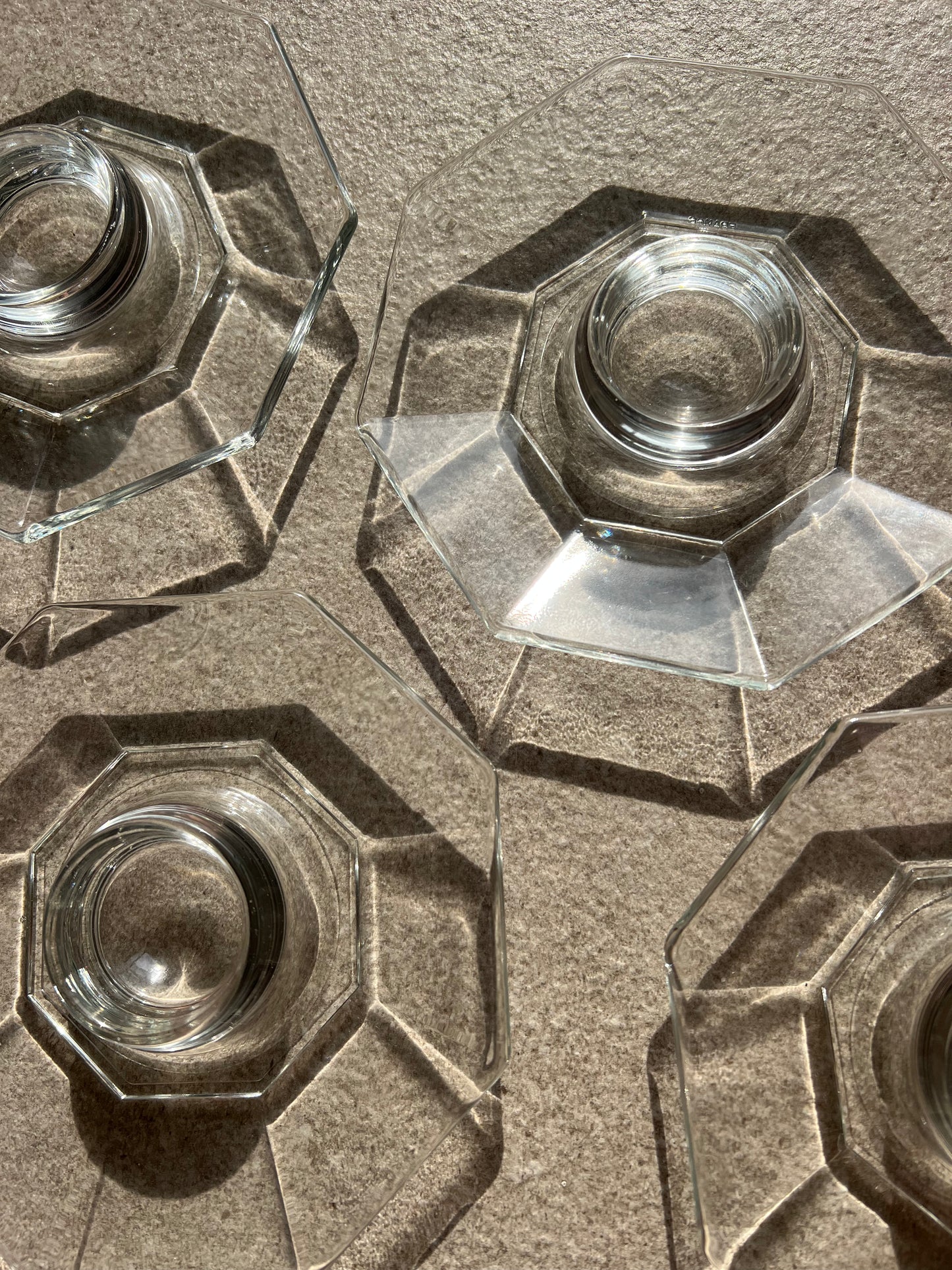 Arcoroc France 80's stackable egg cups